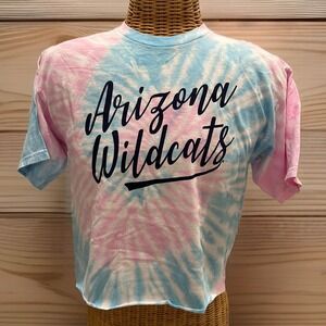 Arizona Wildcats Tie-Die Short Sleeve Cropped Shirt, Brand: Blue 84, Size M, New